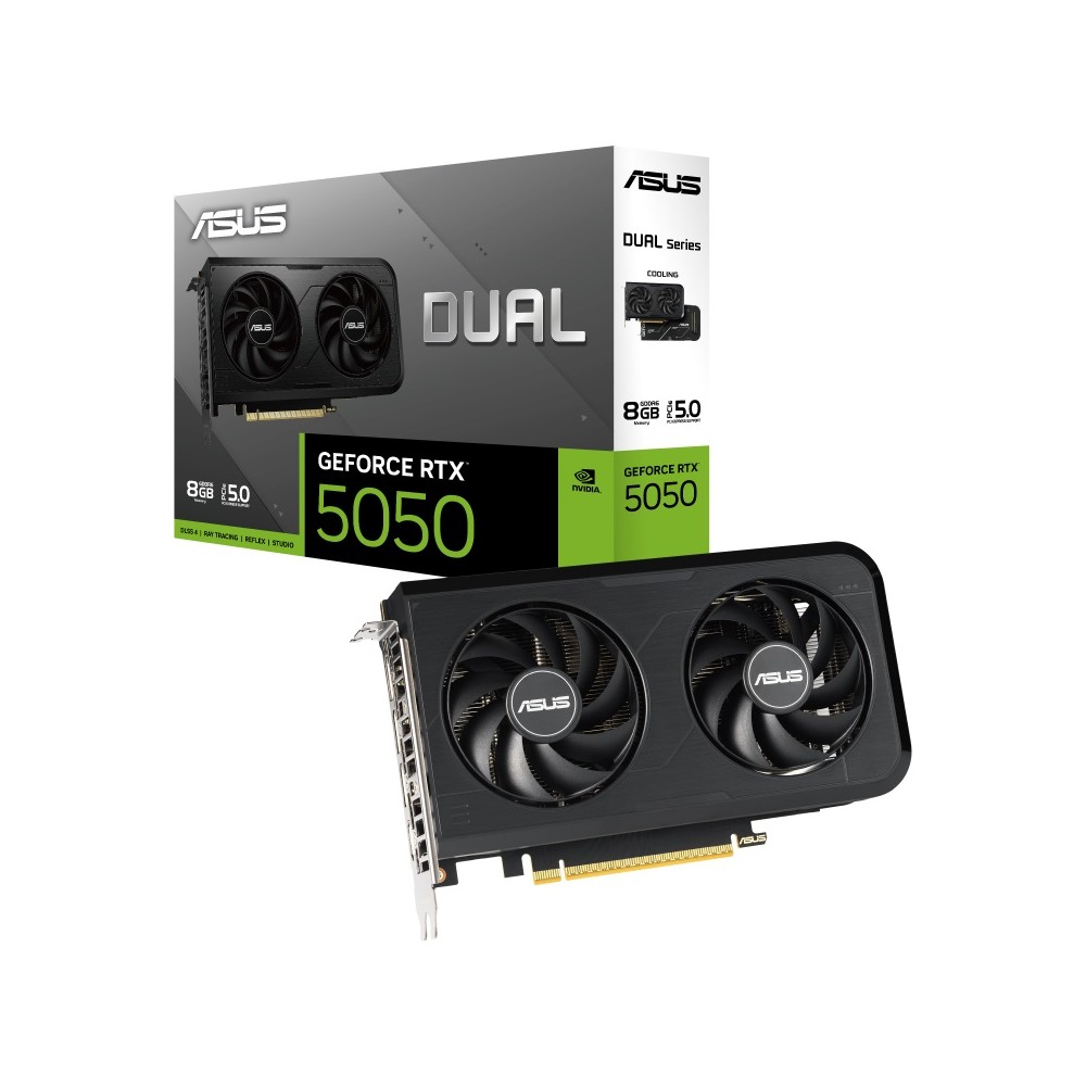 TARJETA DE VIDEO ASUS (DUAL-RTX5050-8G) 8GB GDDR6, 128BIT, PCI-E 5.0,