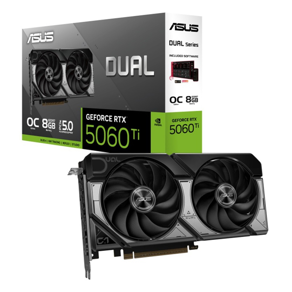 TARJETA DE VIDEO ASUS (DUAL-RTX5060TI-O8G) 8GB GDDR7, 128BIT, PCI-E 5.
