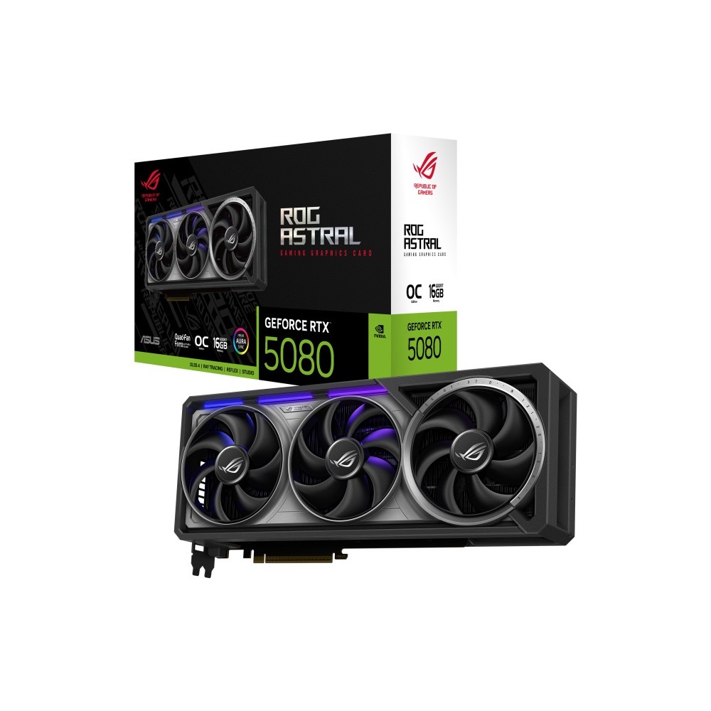 TARJETA DE VIDEO ASUS (ROG-ASTRAL-RTX5080-O16G-GAMING) 16GB GDDR7, 192
