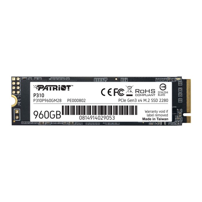 UNIDAD SSD M.2 PATRIOT 960GB (P310P960GM28) P310, NVME, 2280