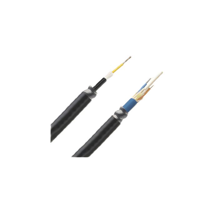 Cable de Fibra Óptica Armado / 6 Hilos / Multimodo OM4 50/125 / Loose
