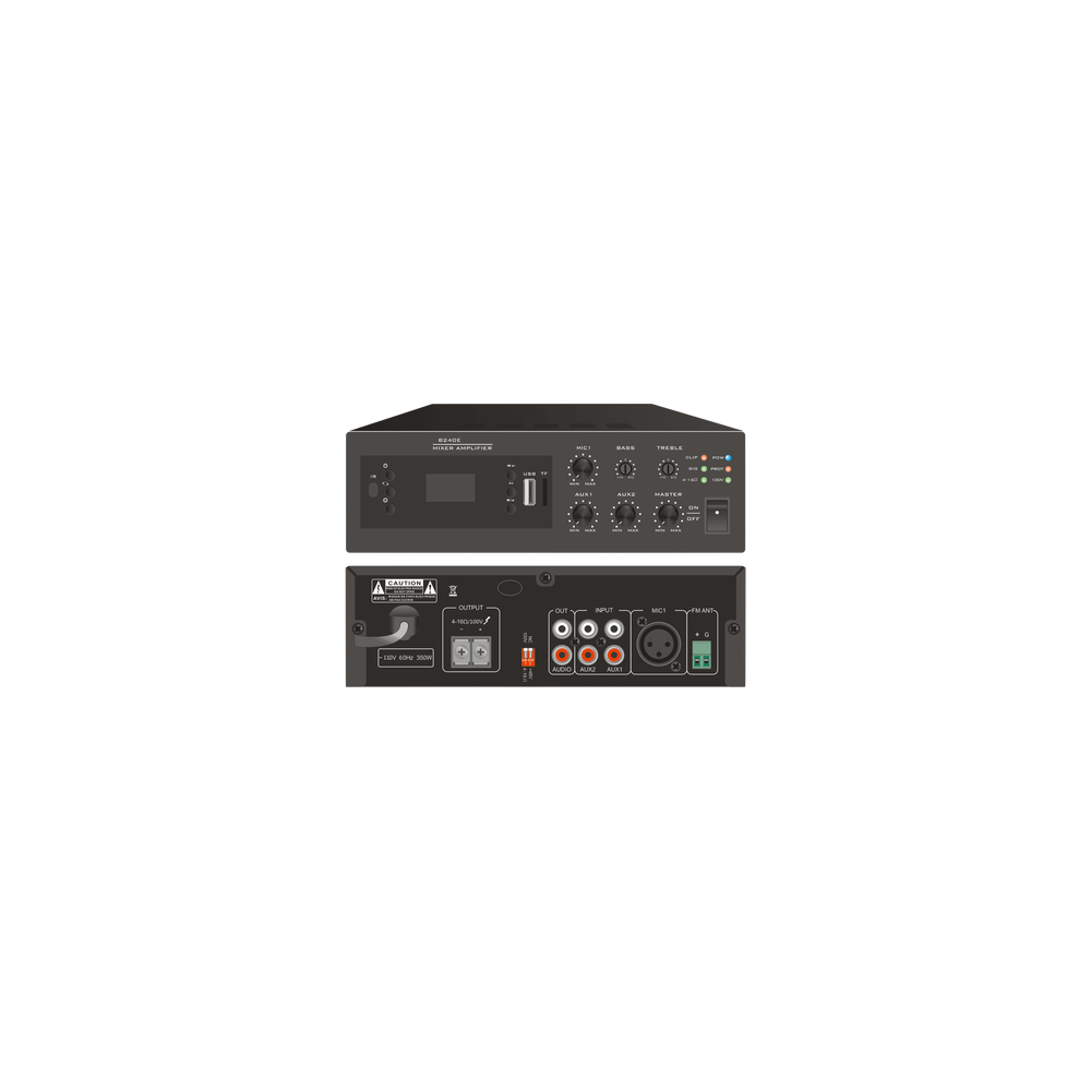 Amplificador Digital Mini MP3 / 240W / Bluetooth y FM / Entrada XLR Ph