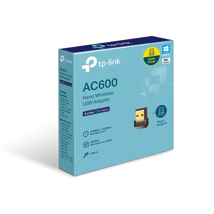 ADAPTADOR INAL TP-LINK /USB2.0/AC600/DUAL/ARCHER T2U NANO