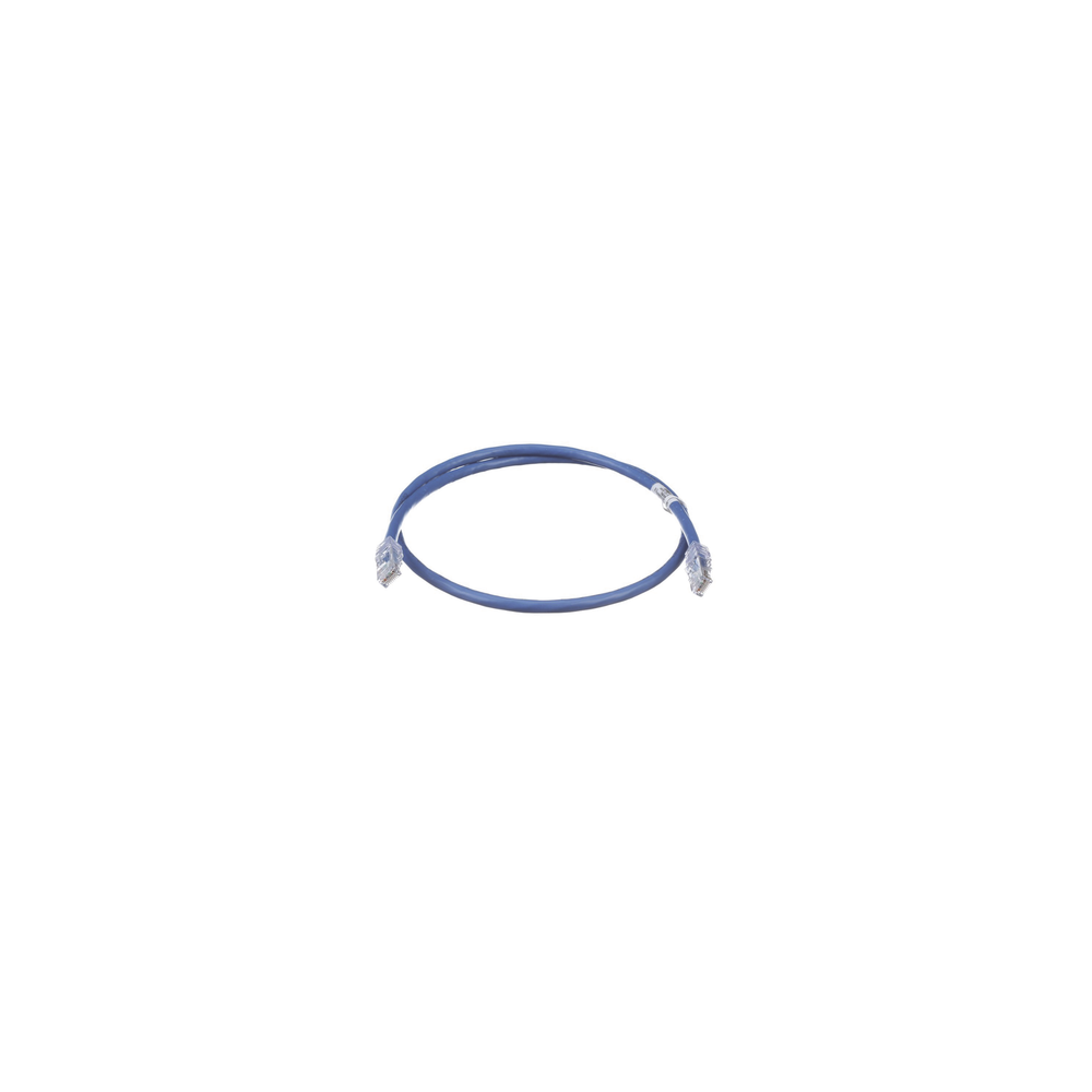 Cable de Parcheo UTP, Cat6A, 24 AWG, CM, Color Azul, 0.3 Metros (1 Pie