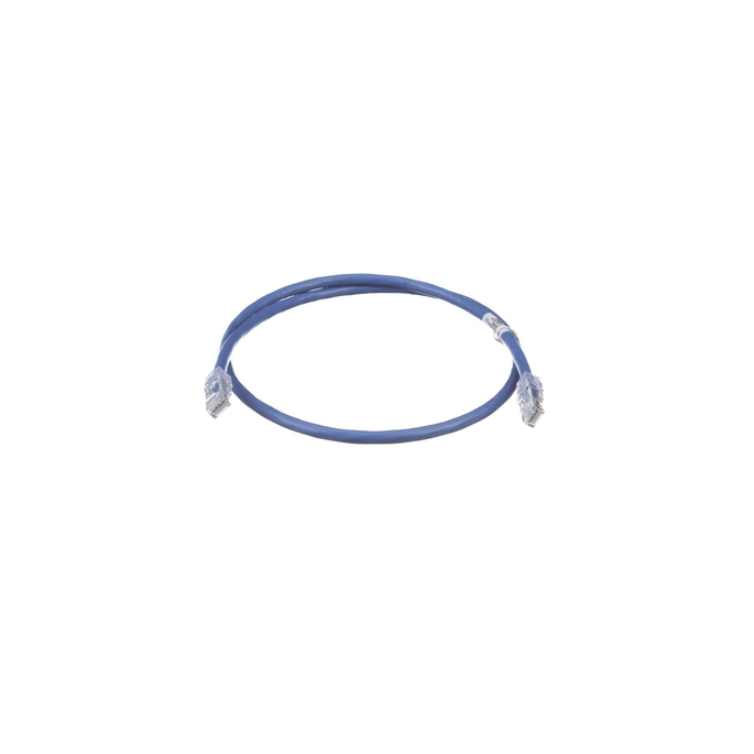 Cable de Parcheo UTP, Cat6A, 24 AWG, CM, Color Azul, 0.3 Metros (1 Pie