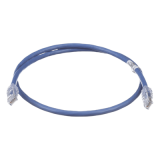 Cable de Parcheo UTP, Cat6A, 24 AWG, CM, Color Azul, 0.3 Metros (1 Pie