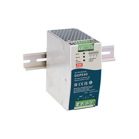 Módulo DC-UPS / 24 VCD / 40 A / Riel DIN / Baterías 4 a 135 Ah / -30°C