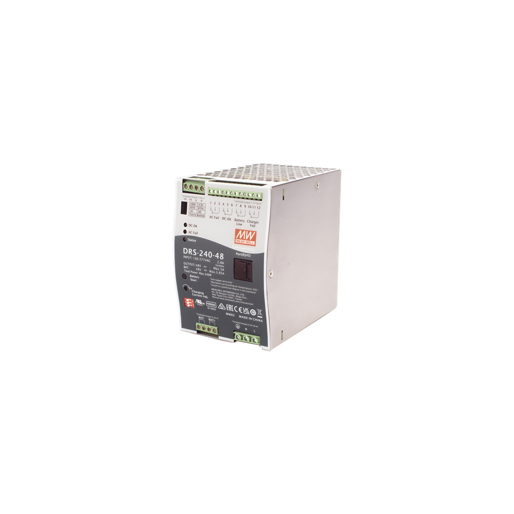 Fuente de Poder Industrial / 240W / Salida 48Vcc / 5A / Cargador de Ba
