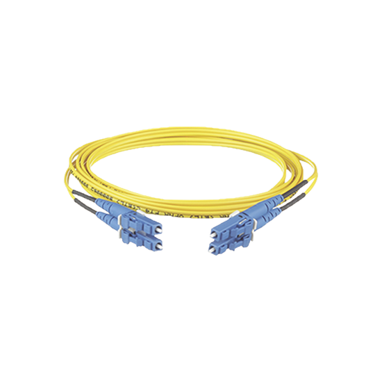 Jumper de Fibra Optica Monomodo 9/125 OS2, LC-LC Duplex, OFNR (Riser),