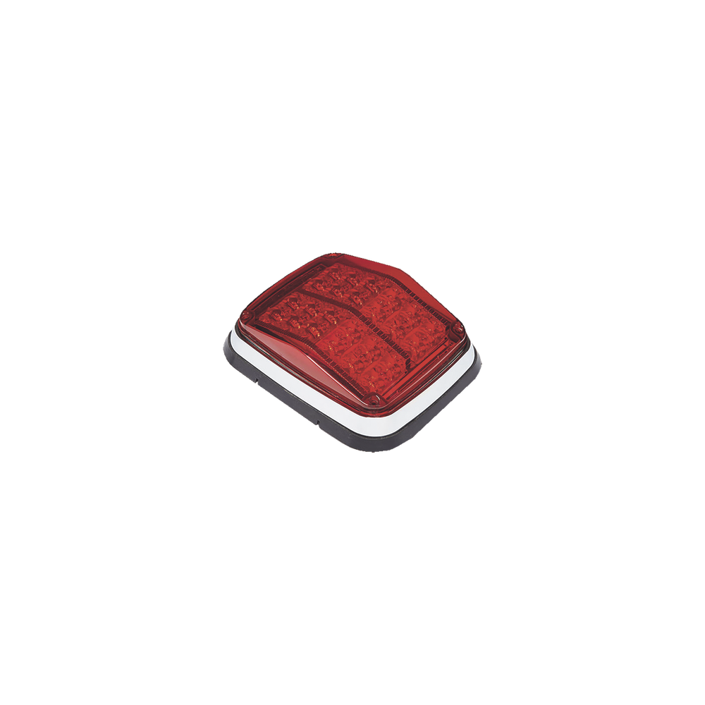 Luz de advertencia de 8 X 6", Color Rojo, SAE, IP67, Ideal para Ambula