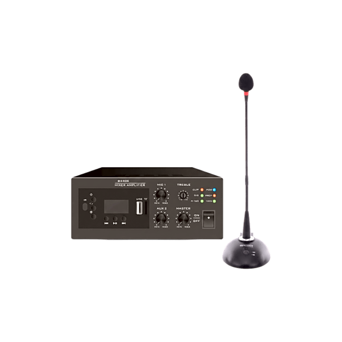 KIT de Amplificador de 240W Modelo EPB240E | más Micrófono de Cuello d