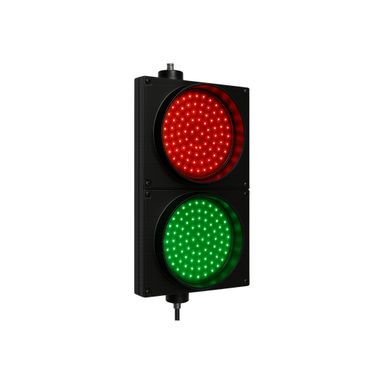 Semáforo LED / Diámetro 20 cm / Rojo y Verde / 90 LEDs por color / 10