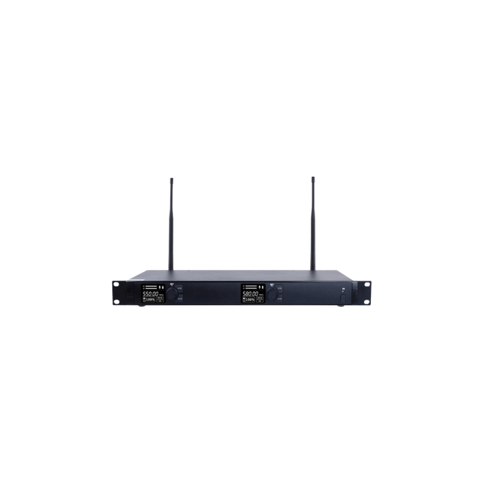 Receptor Inalámbrico Dual Canal / U-Band Digital / 4 Bandas 470-830 MH