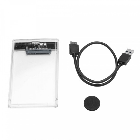 ENCLOSURE DISCO DURO GETTTECH 2.5" TRANSPARENTE GCE-U325-01