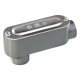 Caja oval roscada tipo LB de 1 1/2" (38.1mm) incluye tapa y tornillos.