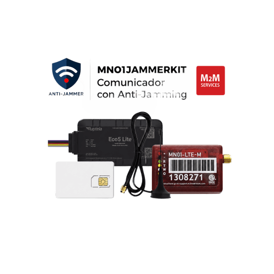 Kit Comunicador Celular LTE-M / Detección Anti-Jammer / 500 MB / 2 Año