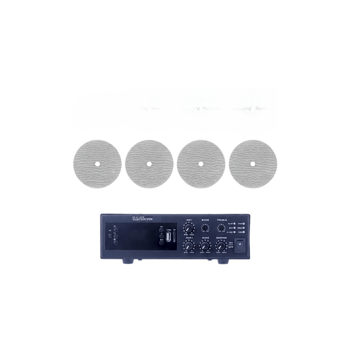 KIT de Amplificador de 120W para Escritorio | 4 Altavoces de Techo de