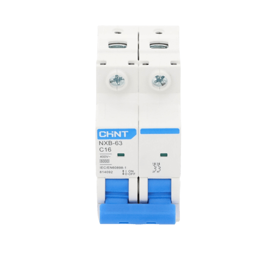 Pastilla para Riel Din, 2 Polos, 16 Amp, Vca:110/415v, 6kA, Catálogo:
