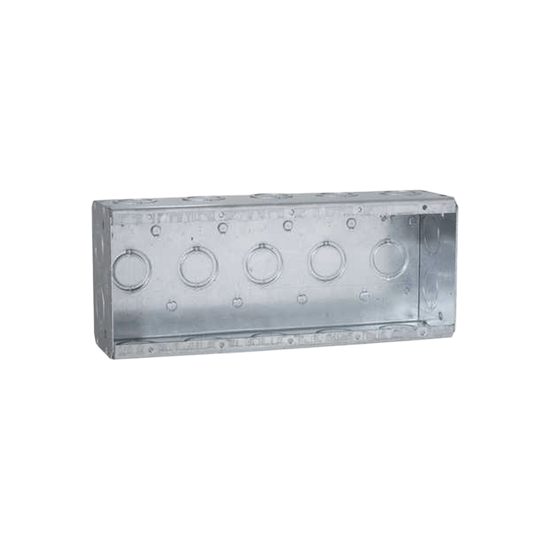 Caja Multigang de 5 Gang / Profundidad 2 1/2" / 19 Entradas 1/2"-3/4".
