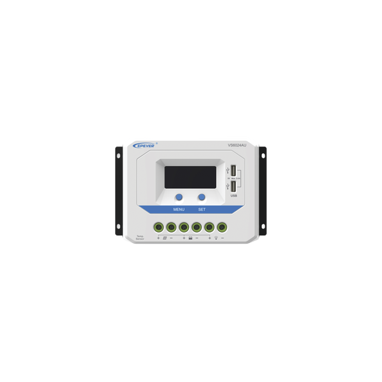Controlador Solar de Carga PWM 12/24V 60 A, Salida USB, con Display