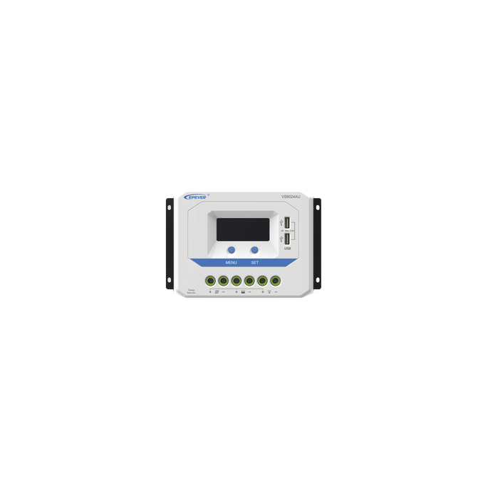 Controlador Solar de Carga PWM 12/24V 60 A, Salida USB, con Display