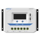 Controlador Solar de Carga PWM 12/24V 60 A, Salida USB, con Display