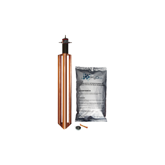 Kit de Puesta a Tierra de 100 Amperes con Electrodo, Filtro y Compuest