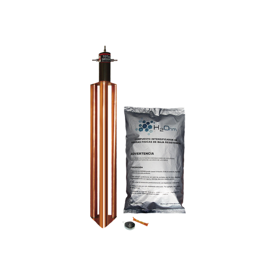 Kit de Puesta a Tierra de 100 Amperes con Electrodo, Filtro y Compuest