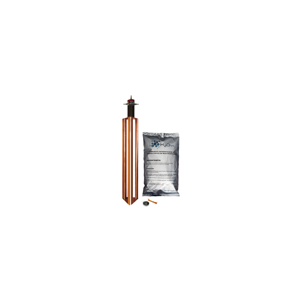 Kit de Puesta a Tierra de 100 Amperes con Electrodo, Filtro y Compuest