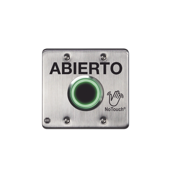 Interruptor IR NoTouch® de Acero Inoxidable, Salida Doble, ABIERTO