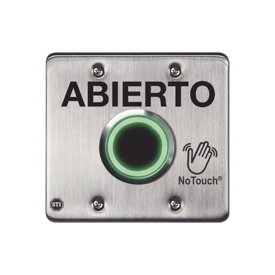 Interruptor IR NoTouch® de Acero Inoxidable, Salida Doble, ABIERTO