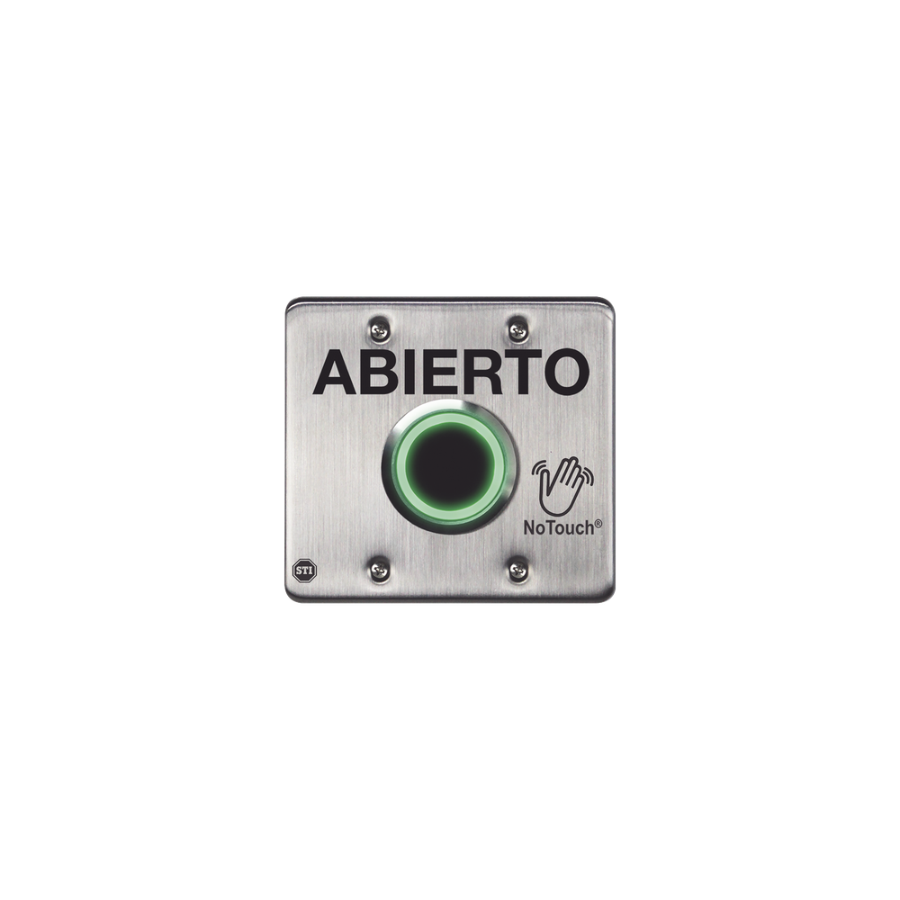 Interruptor IR NoTouch® de Acero Inoxidable, Salida Doble, ABIERTO