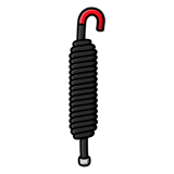 Resorte ROJO para Barreras Vehiculares Hikvision DS-TMG520 / Refacción