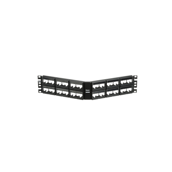 Panel de Parcheo Modular Mini-Com (Sin Conectores), Angulado, Sin Blin