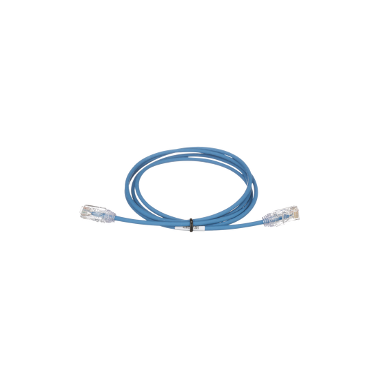 Cable de Parcheo TX6, UTP Cat6, Diámetro Reducido (28AWG), Color Azul,