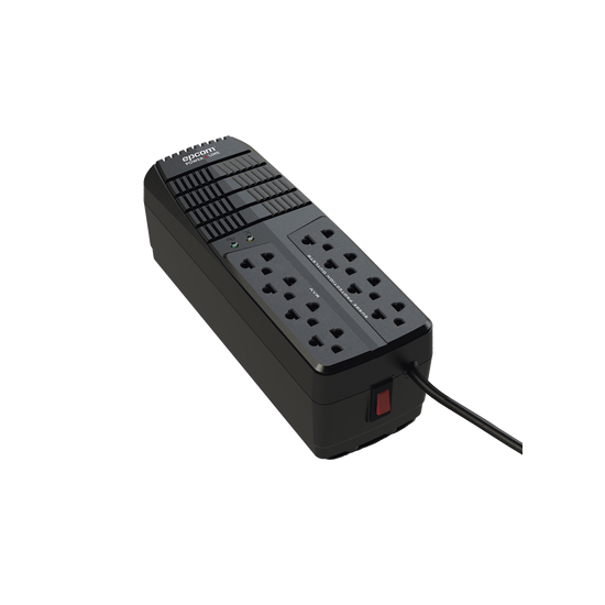 Regulador de Voltaje 1000 VA-500 W / 4 Contactos con AVR / 4 Contactos
