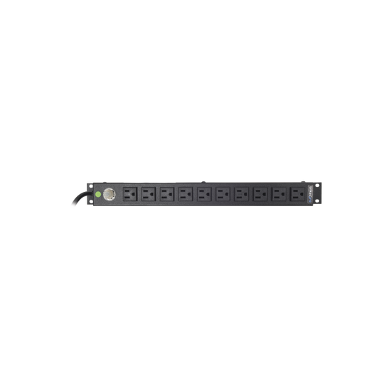 Multicontacto Horizontal (PDU) de 10 Contactos (NEMA 5-15R) Rack 19" 1