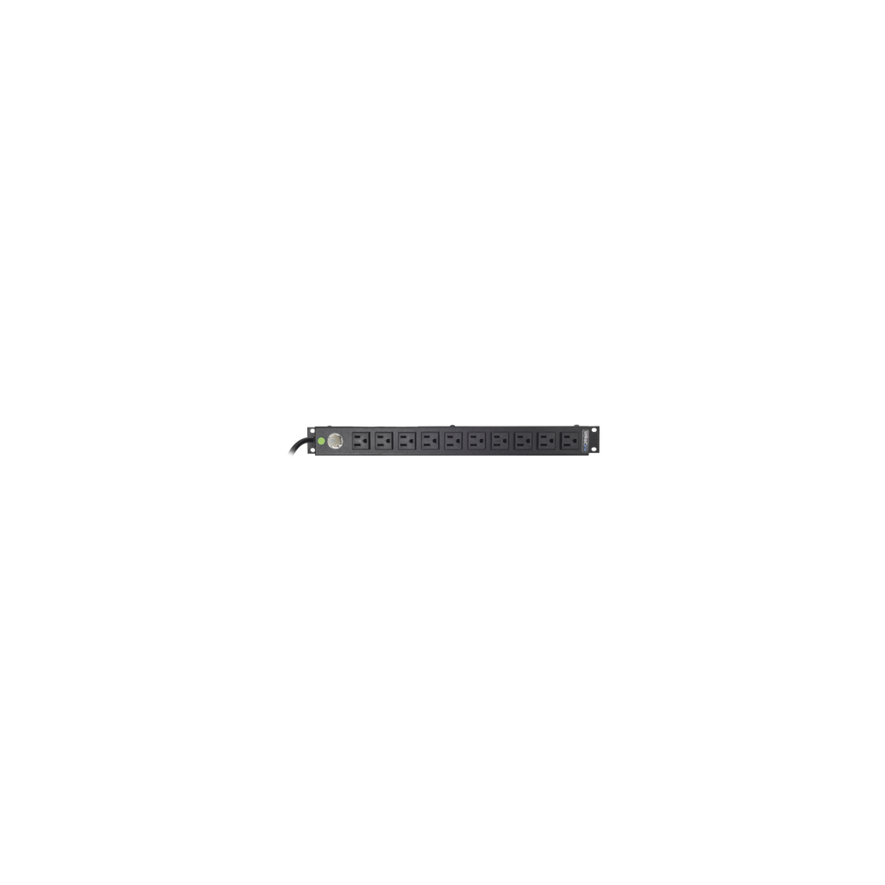 Multicontacto Horizontal (PDU) de 10 Contactos (NEMA 5-15R) Rack 19" 1