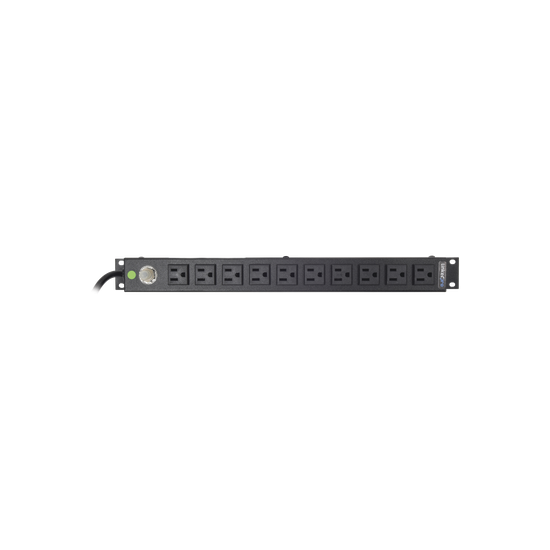 Multicontacto Horizontal (PDU) de 10 Contactos (NEMA 5-15R) Rack 19" 1