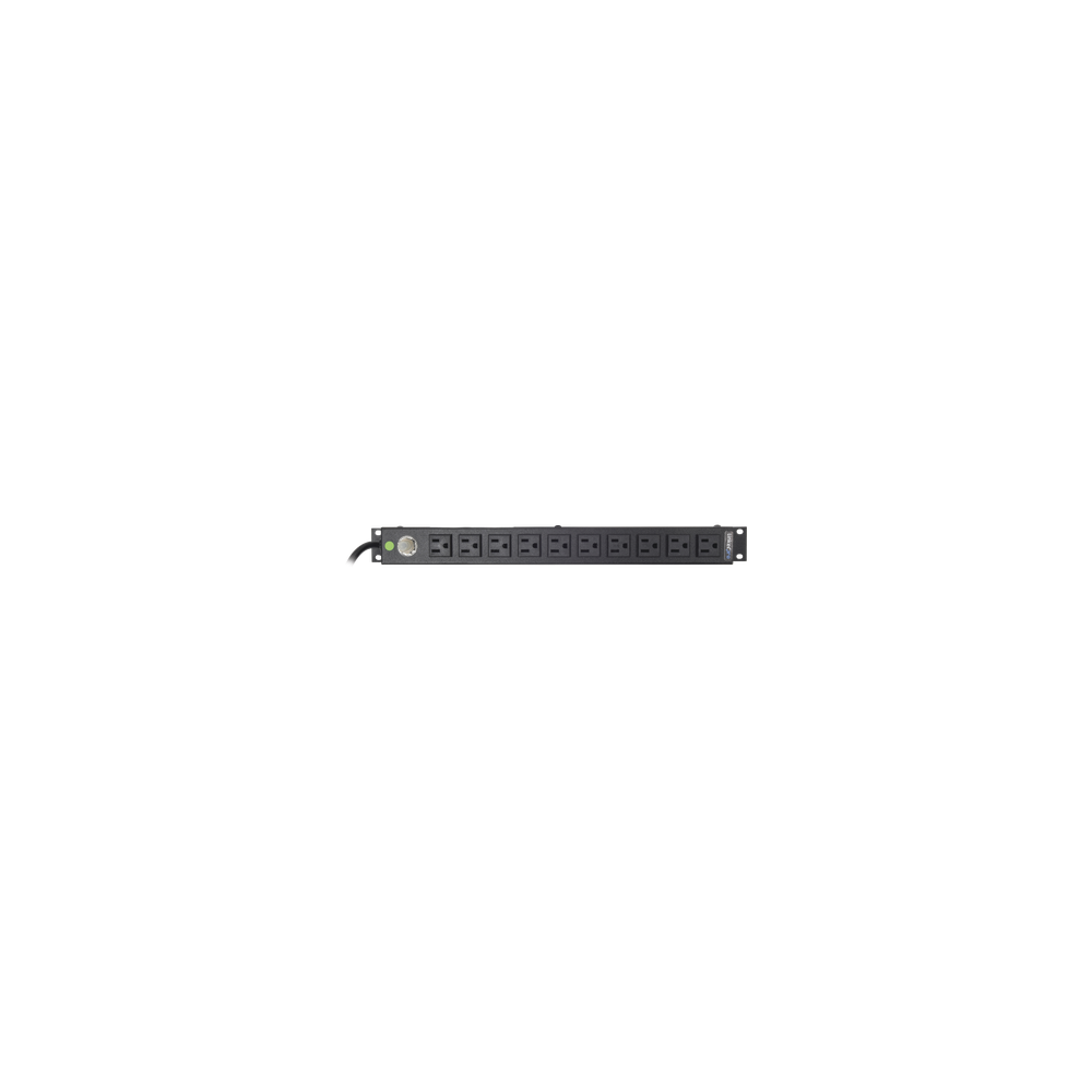 Multicontacto Horizontal (PDU) de 10 Contactos (NEMA 5-15R) Rack 19" 1