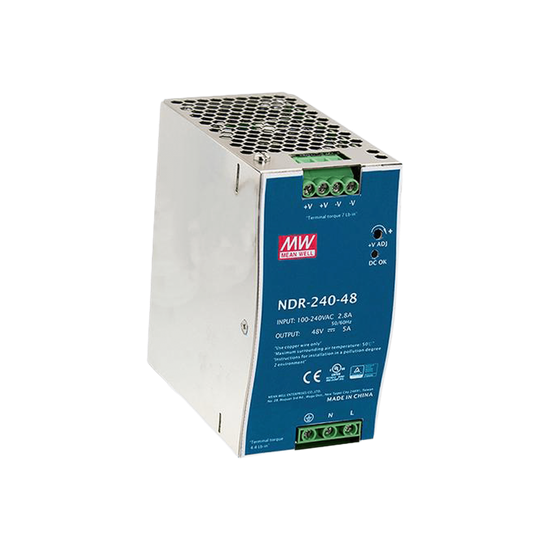 Fuente de Poder Industrial / 240W / 48Vcc / 5A / Riel DIN / Entrada Un