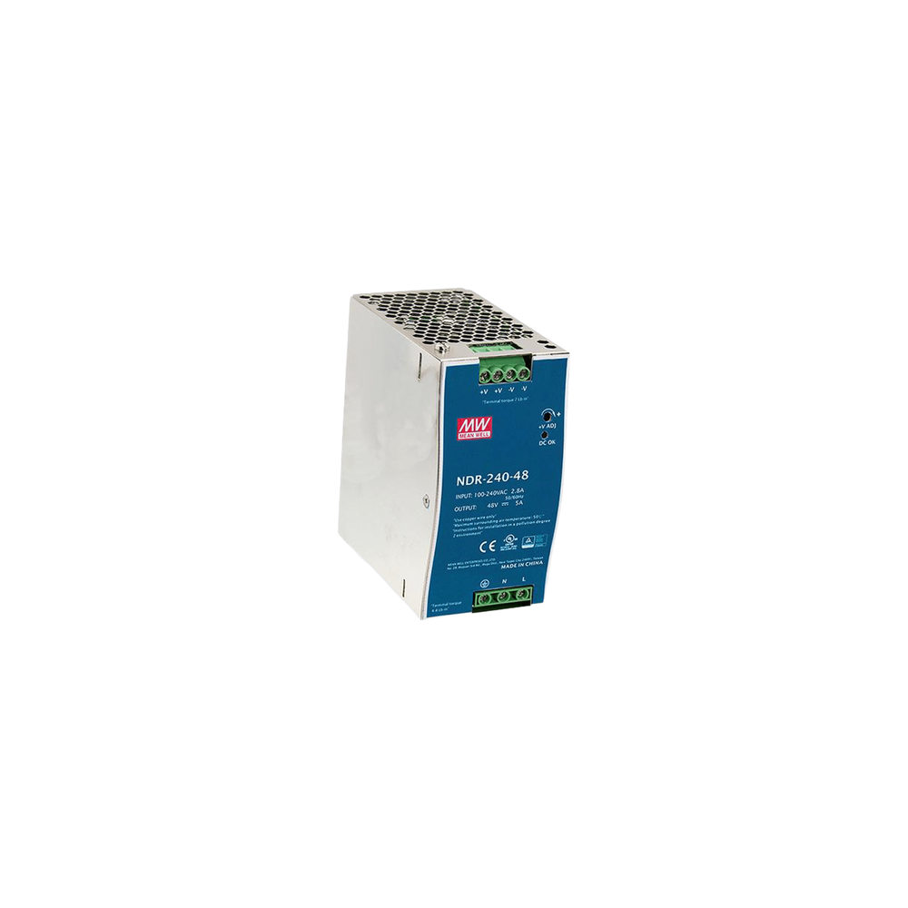 Fuente de Poder Industrial / 240W / 48Vcc / 5A / Riel DIN / Entrada Un