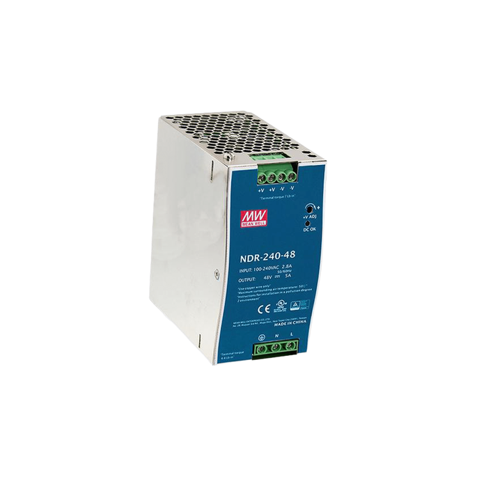 Fuente de Poder Industrial / 240W / 48Vcc / 5A / Riel DIN / Entrada Un
