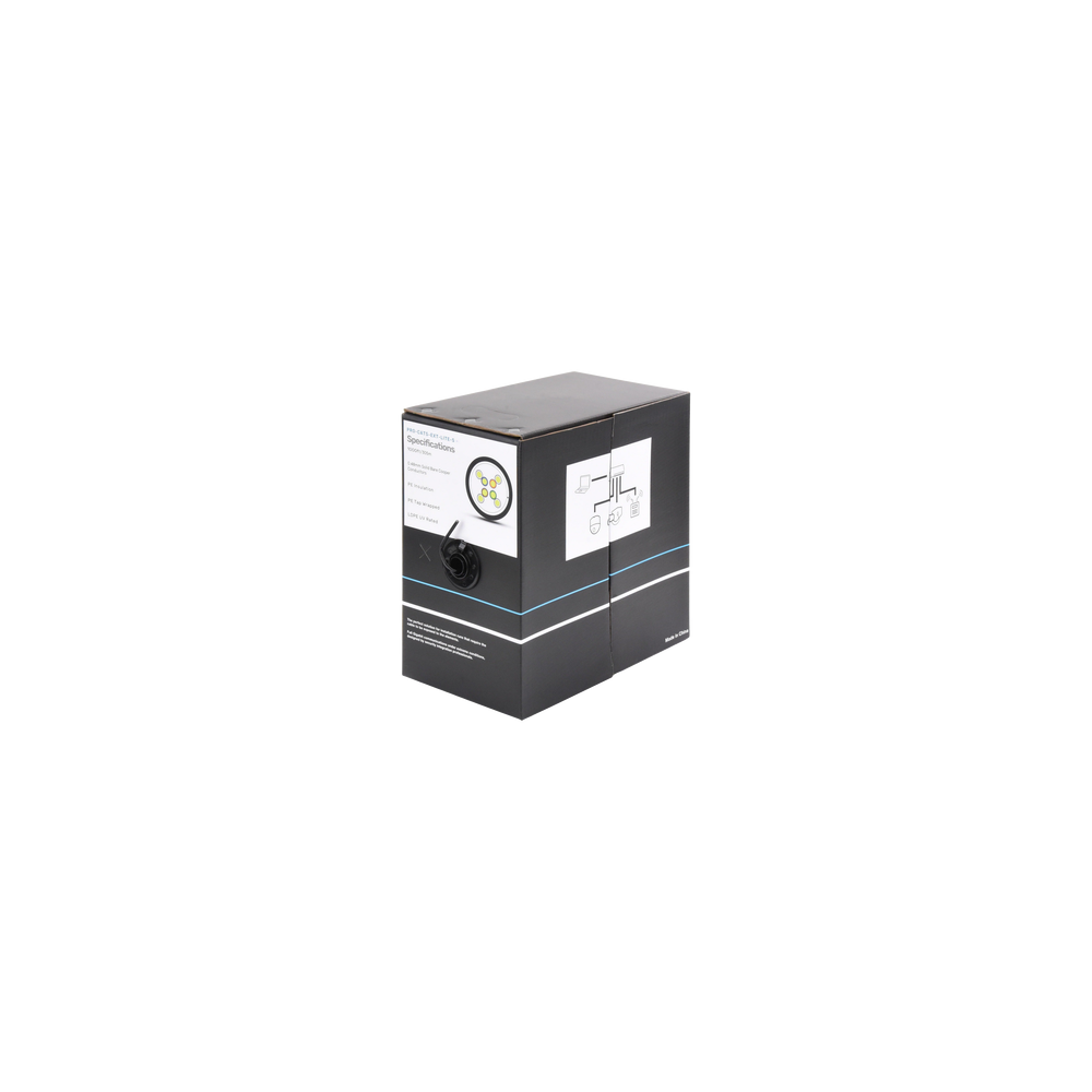Bobina de Cable de 305 Metros (1000 Pies), Cat5e, Color Negro, Sin Bli