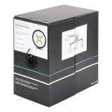Bobina de Cable de 305 Metros (1000 Pies), Cat5e, Color Negro, Sin Bli