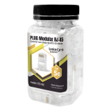 Bote con 100 Piezas de Plug Modular RJ45 Cat5e sin Blindaje, Chapado d