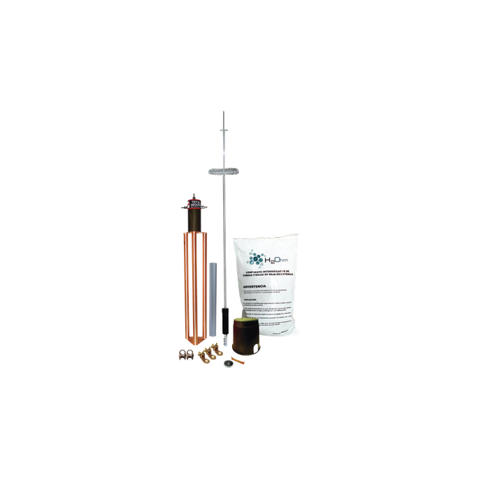 Kit de Pararrayos Dipolo Corona / Ángulo de Protección 72° / Mástil 1.