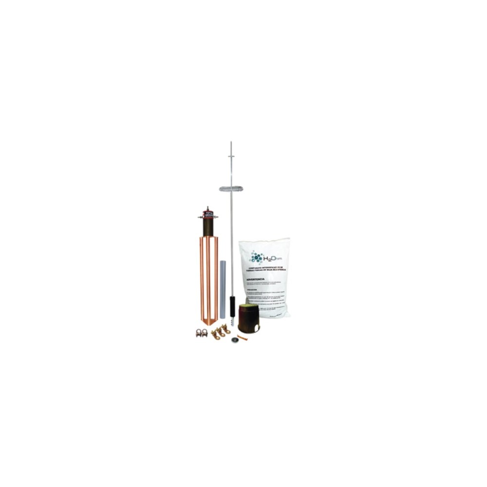 Kit de Pararrayos Dipolo Corona / Ángulo de Protección 72° / Mástil 1.