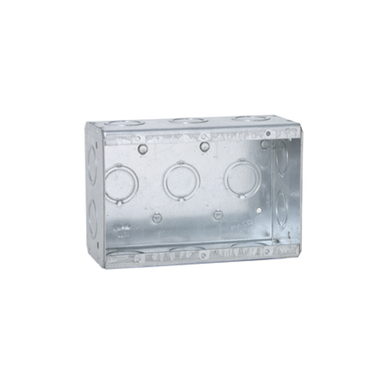 Caja Multigang de 3 Gangs / Profundidad de 2-1/2" / 16 Entradas de 1/2