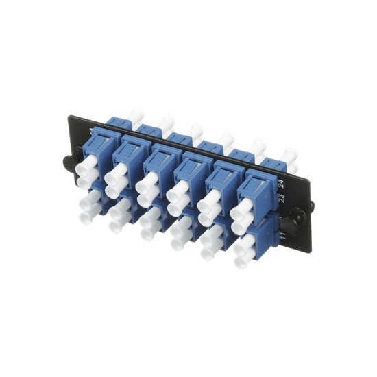 Placa Acopladora de Fibra Optica FAP, Con 12 Conectores LC Duplex (24